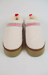 Teddy platform slippers by Fleece Chic on a white background.