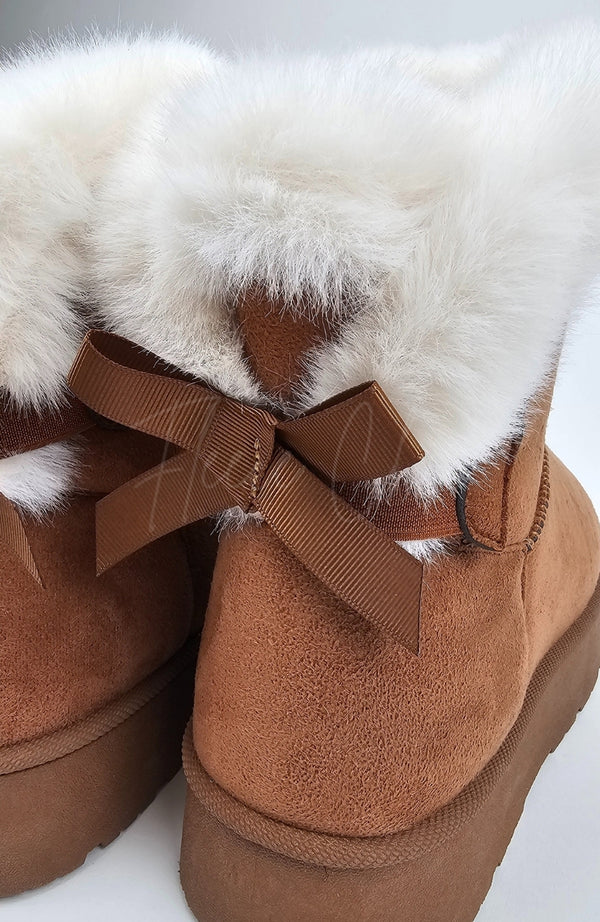 Cute Winter Boots with Bow