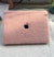 A laptop case cover for MacBooks with a plush exterior that is light pink - Fleece Chic