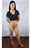 The Original Fake Translucent Fleece Tights™ - Tan Pantyhose