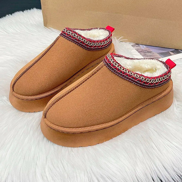 Fleece Lined Platform Slippers
