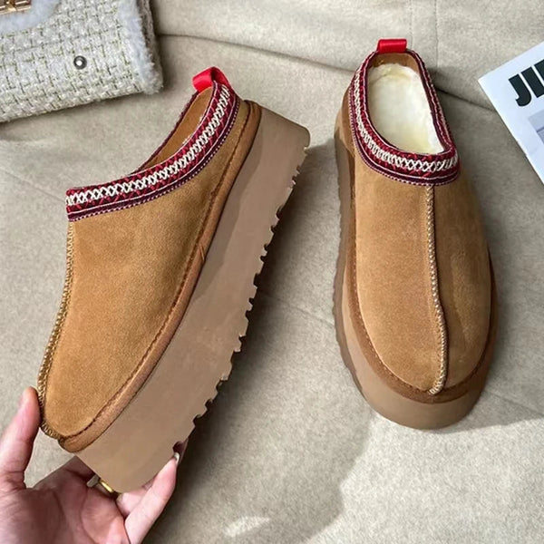 Fleece Lined Platform Slippers