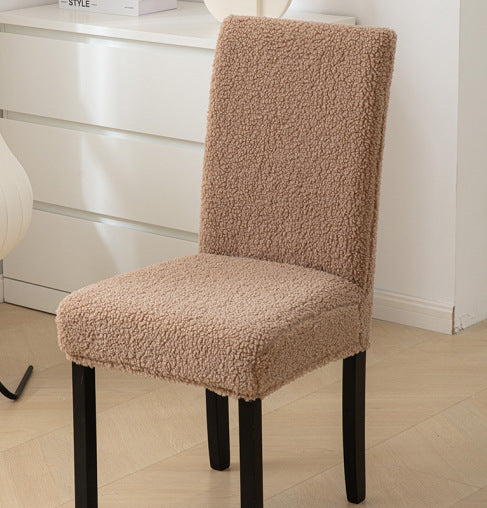 A sherpa chair cover that is medium brown - Fleece Chic