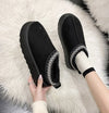 Fleece Lined Platform Slippers