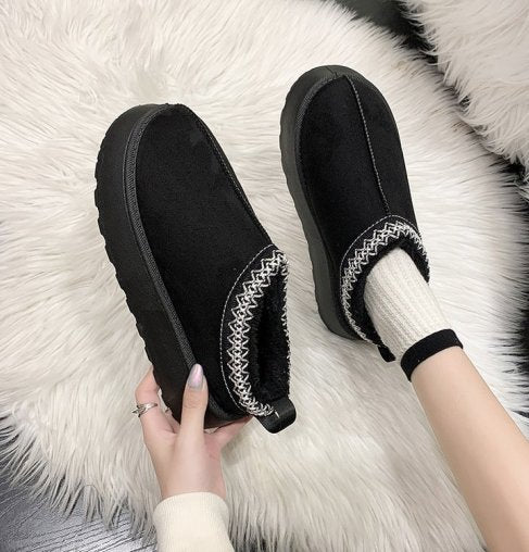 Fleece Lined Platform Slippers