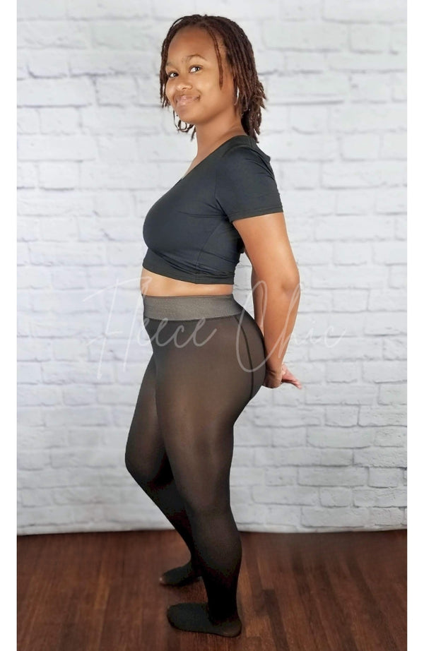 The Original Fleece Lined Tights™ - Mocha Brown