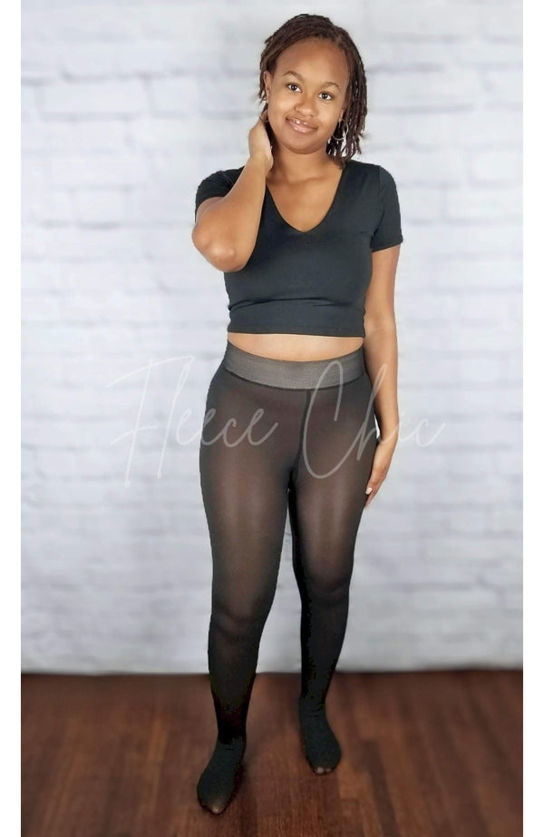 The Original Fleece Lined Tights™ - Mocha Brown