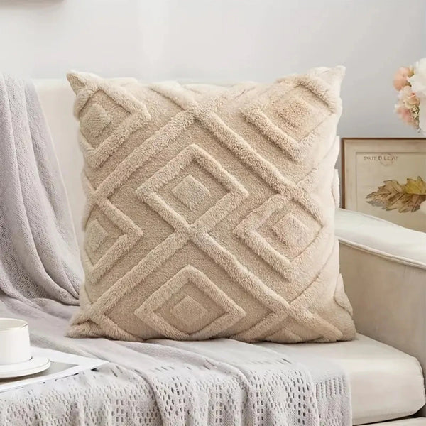 Geometric Bohemian Plush Pillow Covers