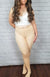 Fleece lined tights in beige nude color with plush lining - Fleece Chic