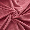 Rose colored fleece sheets are shown in close-up detail - Fleece Chic