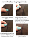 Instructions on using a snag repair needle - Living a Sweeter Life