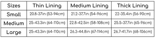Fleece Tights Size Chart - Fleece Chic