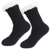 Black Slipper Socks - Fleece Chic