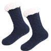 Navy Slipper Socks - Fleece Chic