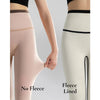 Yoga leggings with and without a fleece lining are worn and compared - Fleece Chic