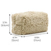 The dimensions of a sherpa bag are displayed - Fleece Chic