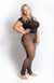 Plus size tights are worn by a curvy woman in the stirrup style - Fleece Chic