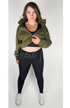 Cozy leggings with a fleece lining have their high waist design shown off - Fleece Chic