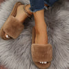 Kick Your Feet Up Faux Fur Slides