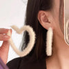 Symbol of Love Plush Heart Earrings
