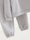 A close up of the cuffs of a gray tracksuit by Fleece Chic.
