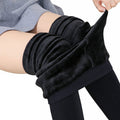 Stirrup tights with fleece are turned inside out to display their soft lining - Fleece Chic