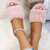 Kick Your Feet Up Faux Fur Slides