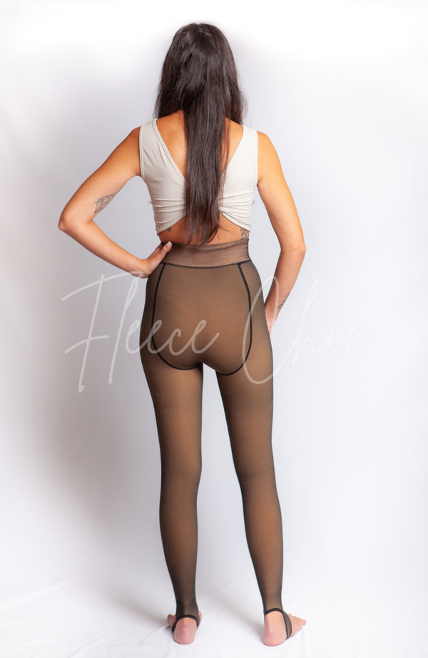 The Original Fake Translucent Fleece Tights™ - Footed Style