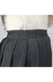 A black skater skirt has its side profile shown to display its stretchy, comfortable waistband - Fleece Chic