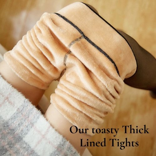Sexy High Waist Plus Size Skin Colored Fleece Lined Tights Thermal