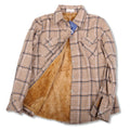 Fuzzy Flannel with a fleece lining in Khaki color - Fleece Chic